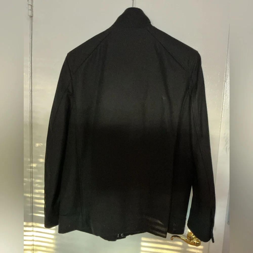 Cole Haan Men's M65 Wool Blend Field Jacket Coat Peacoat Black Size Medium - Picture 3 of 7